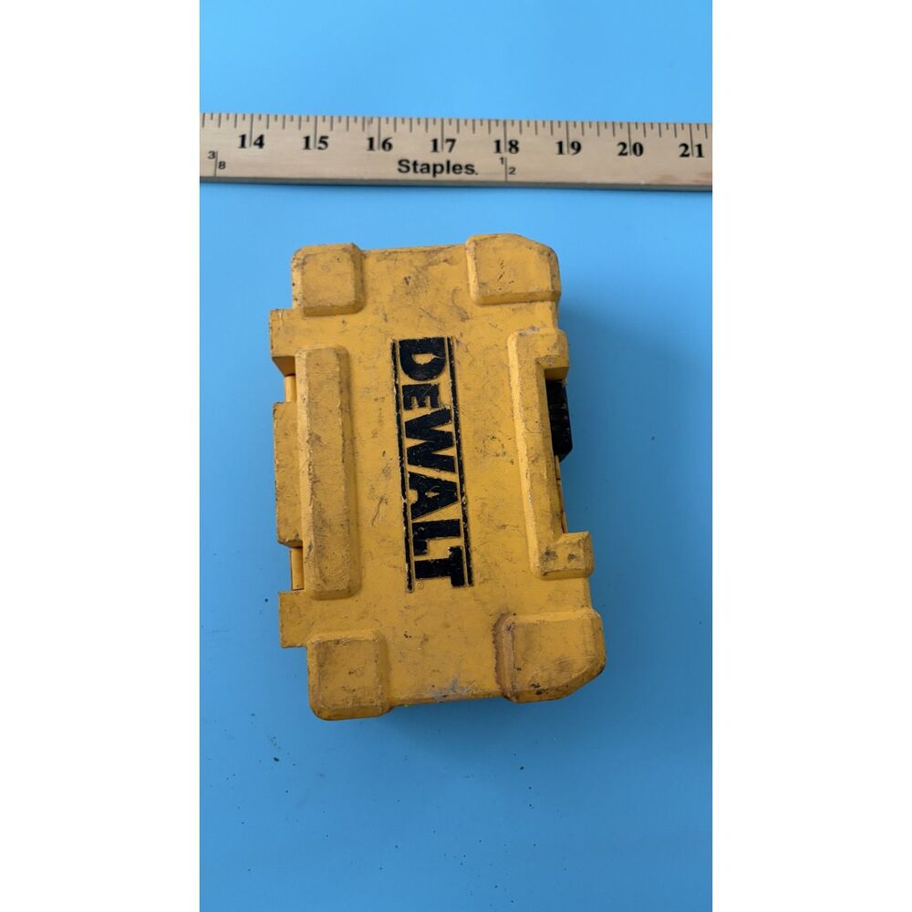 DeWalt tapered Web Drill bit set in yellow case